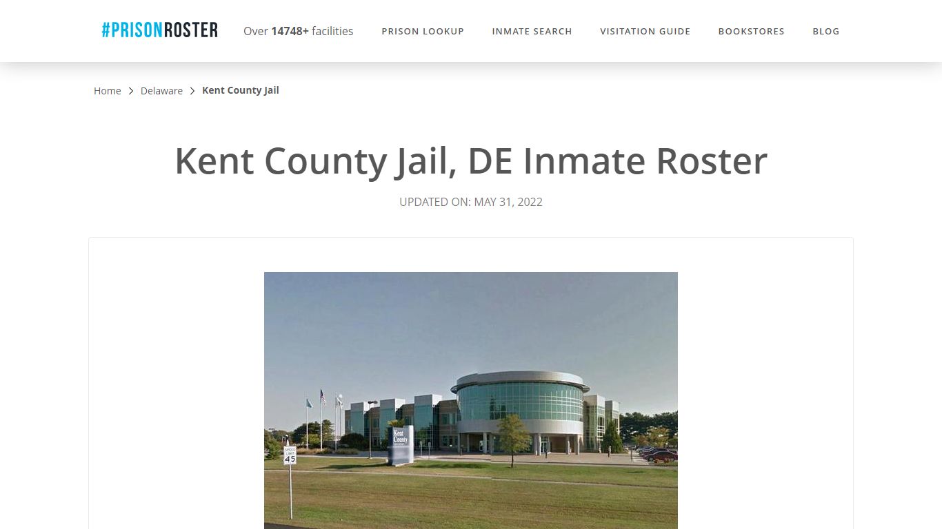 Kent County Jail, DE Inmate Roster