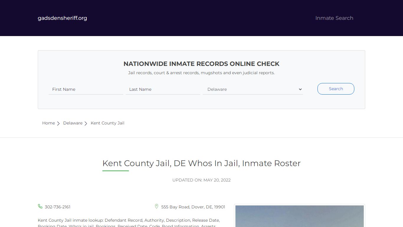 Kent County Jail, DE Inmate Roster, Whos In Jail